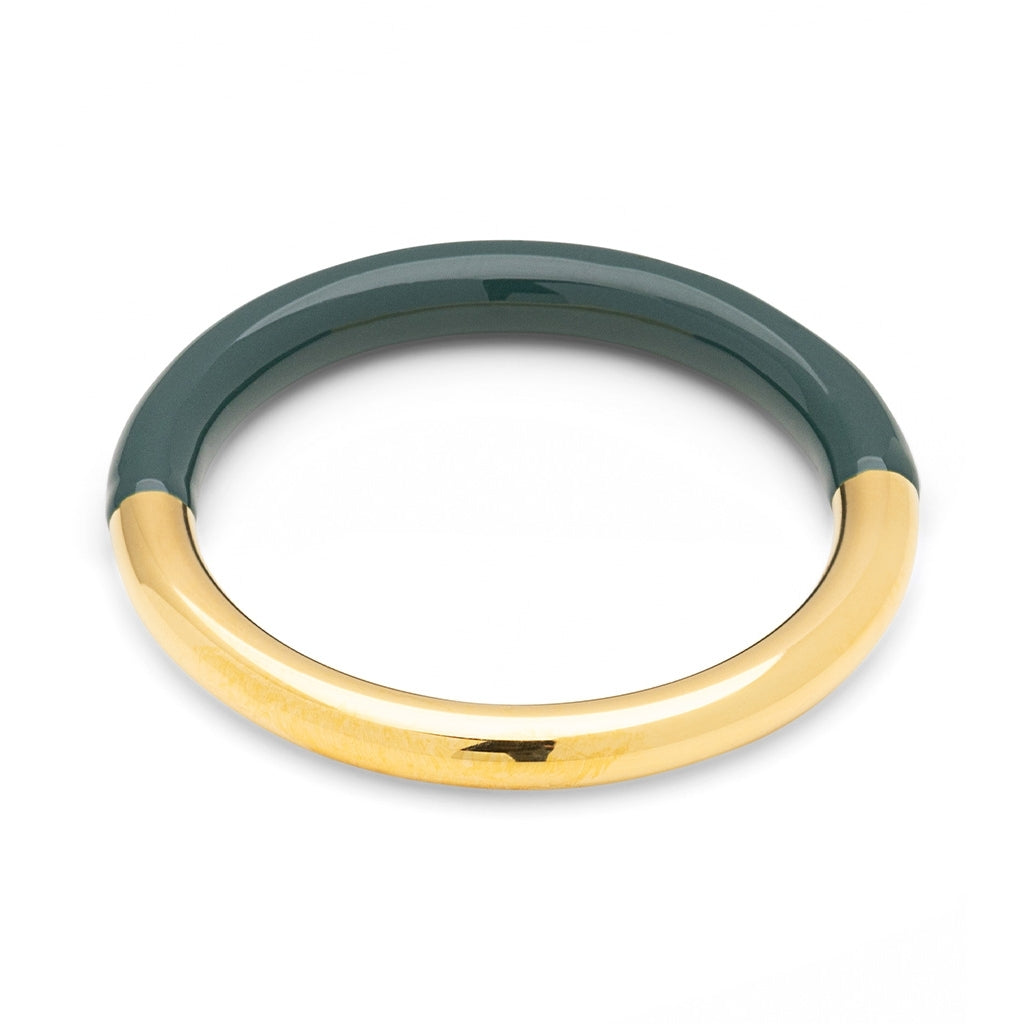 LULU Copenhagen Double Color Ring gold plated Rings North Sea Green
