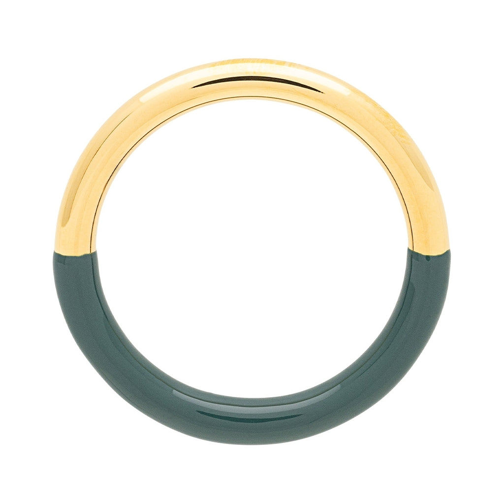 LULU Copenhagen Double Color Ring gold plated Rings North Sea Green