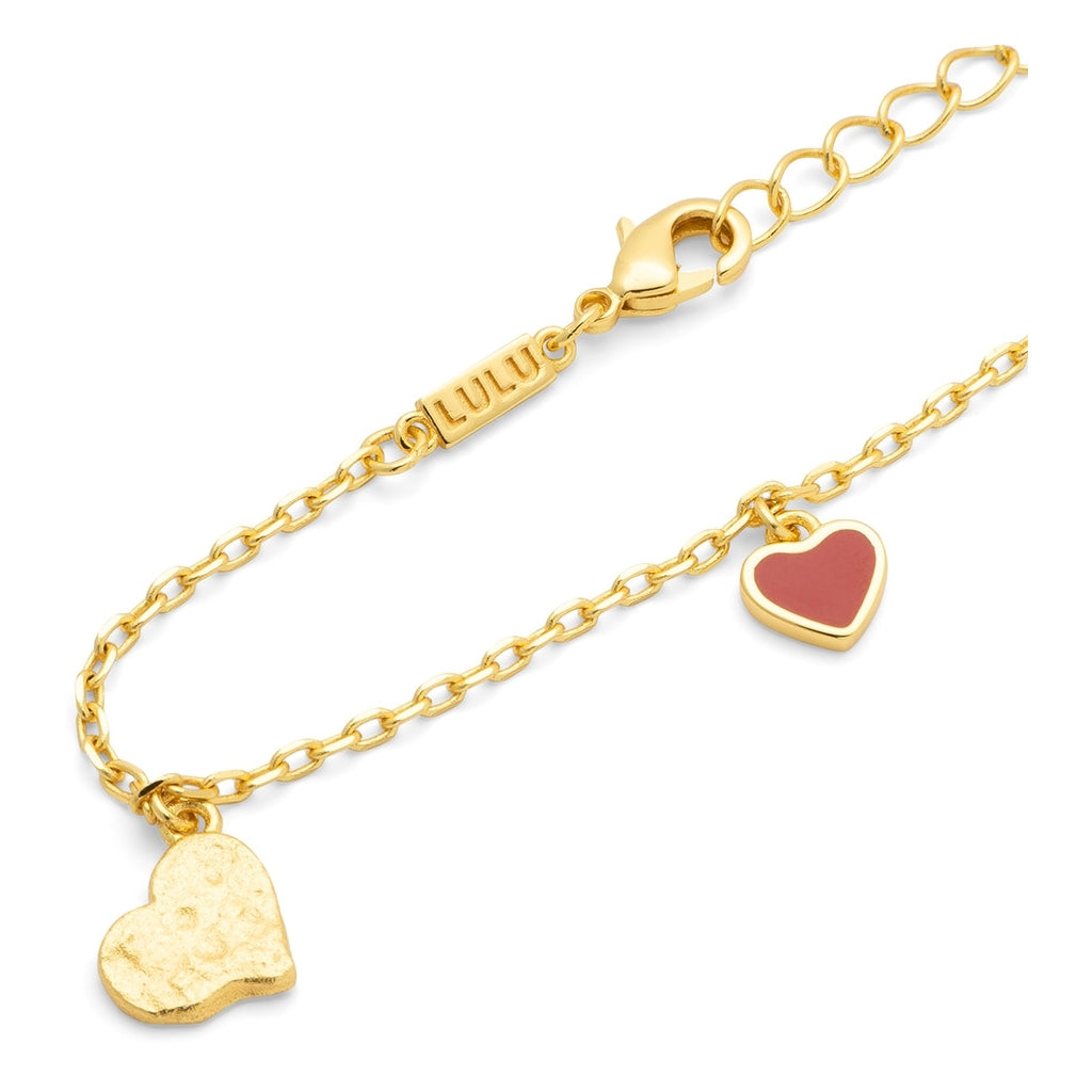 LULU Copenhagen Endless Love Bracelet - gold plated Bracelets Passion Red
