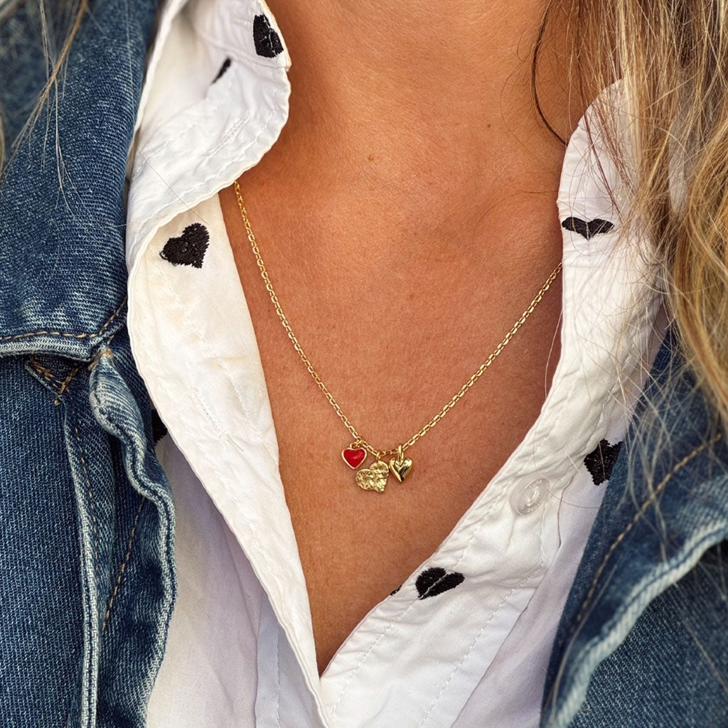 LULU Copenhagen Endless Love Necklace - gold plated Necklaces Passion Red