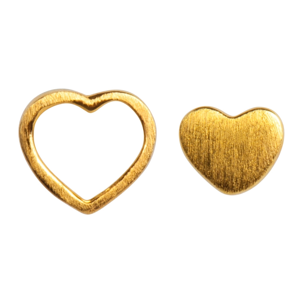 LULU Copenhagen Family Love Earrings pair brushed Earrings, pairs Gold plated