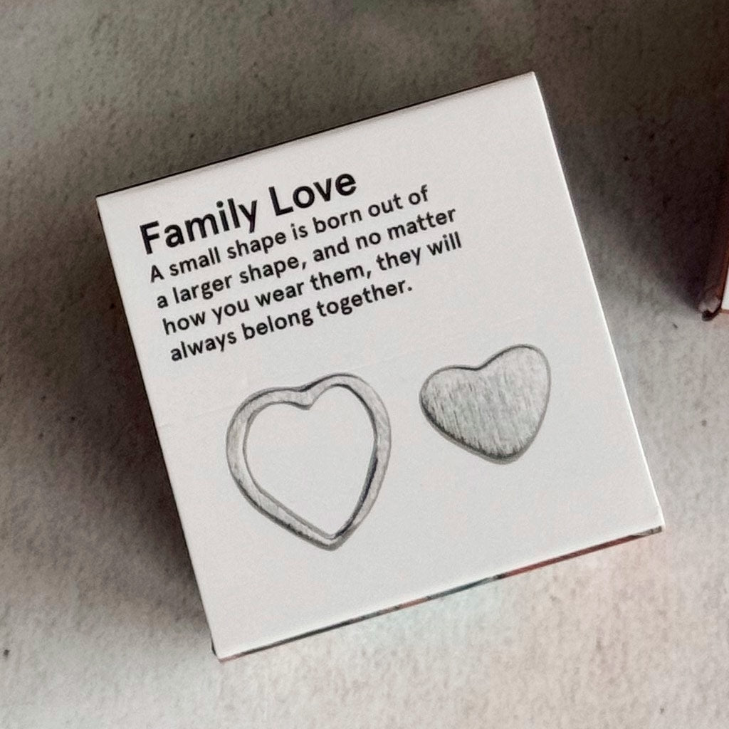 LULU Copenhagen Family Love Earrings pair brushed Earrings, pairs Silver