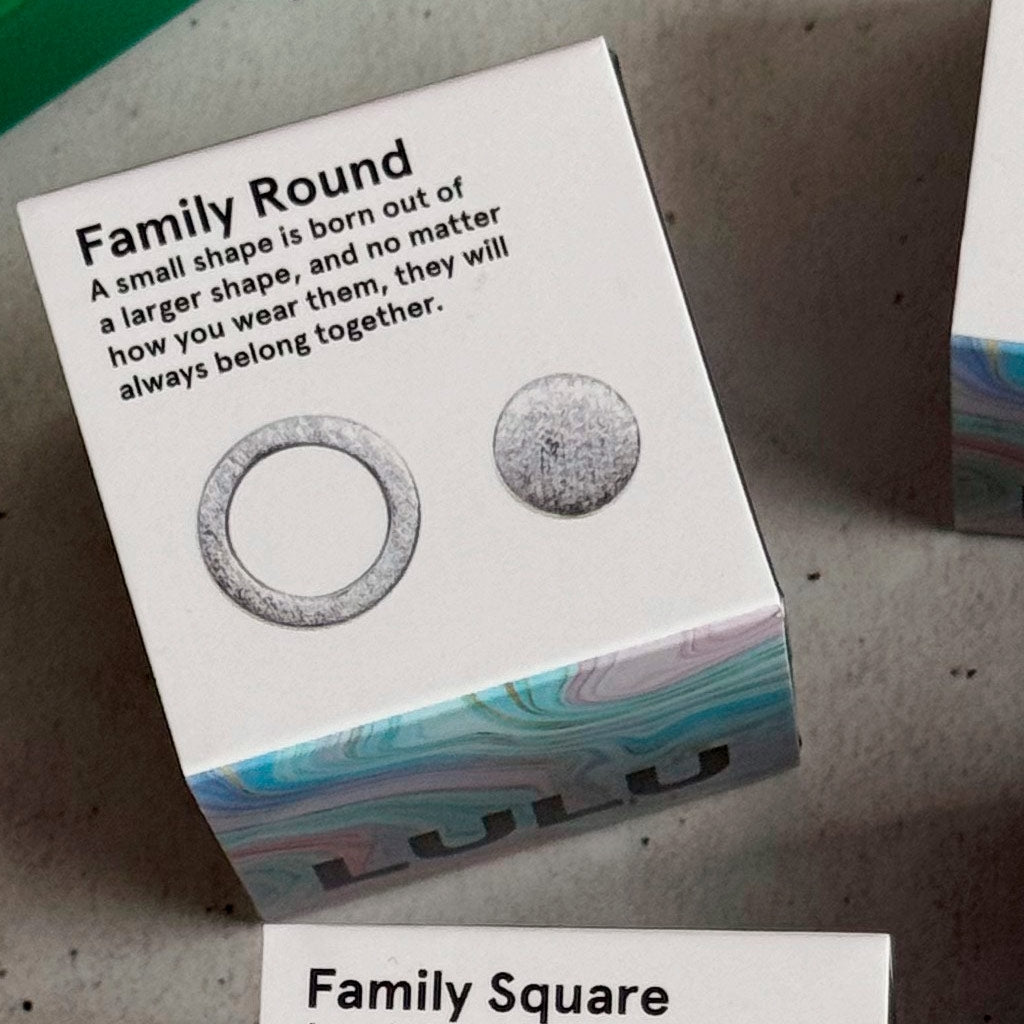 LULU Copenhagen Family Round Earrings pair brushed Earrings, pairs Silver
