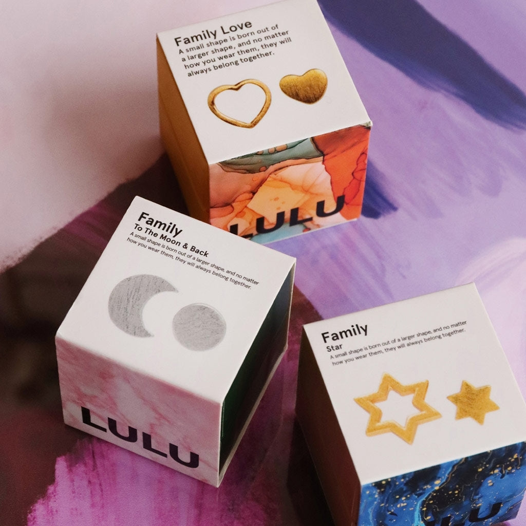 LULU Copenhagen Family To The Moon And Back earrings pair Earrings, pairs Silver