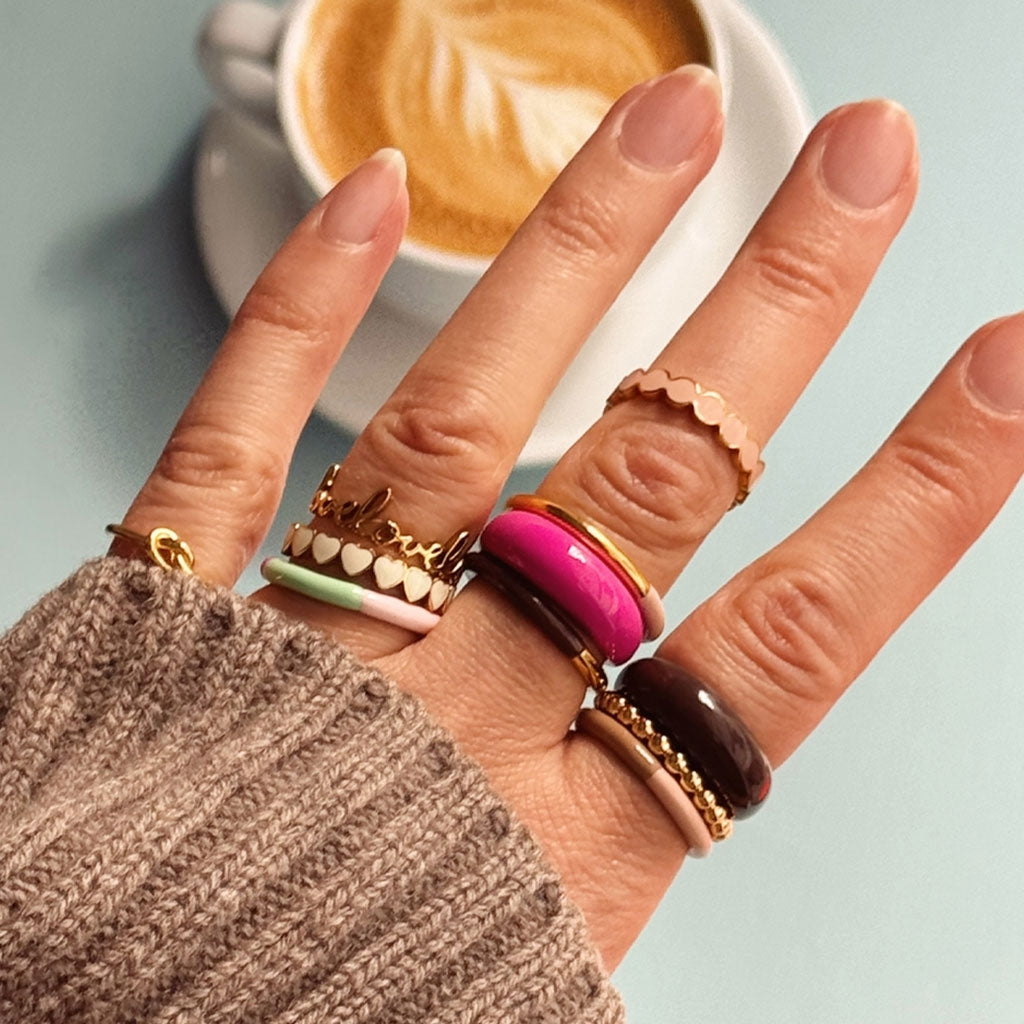 LULU Copenhagen For My Love Ring Rings Gold plated