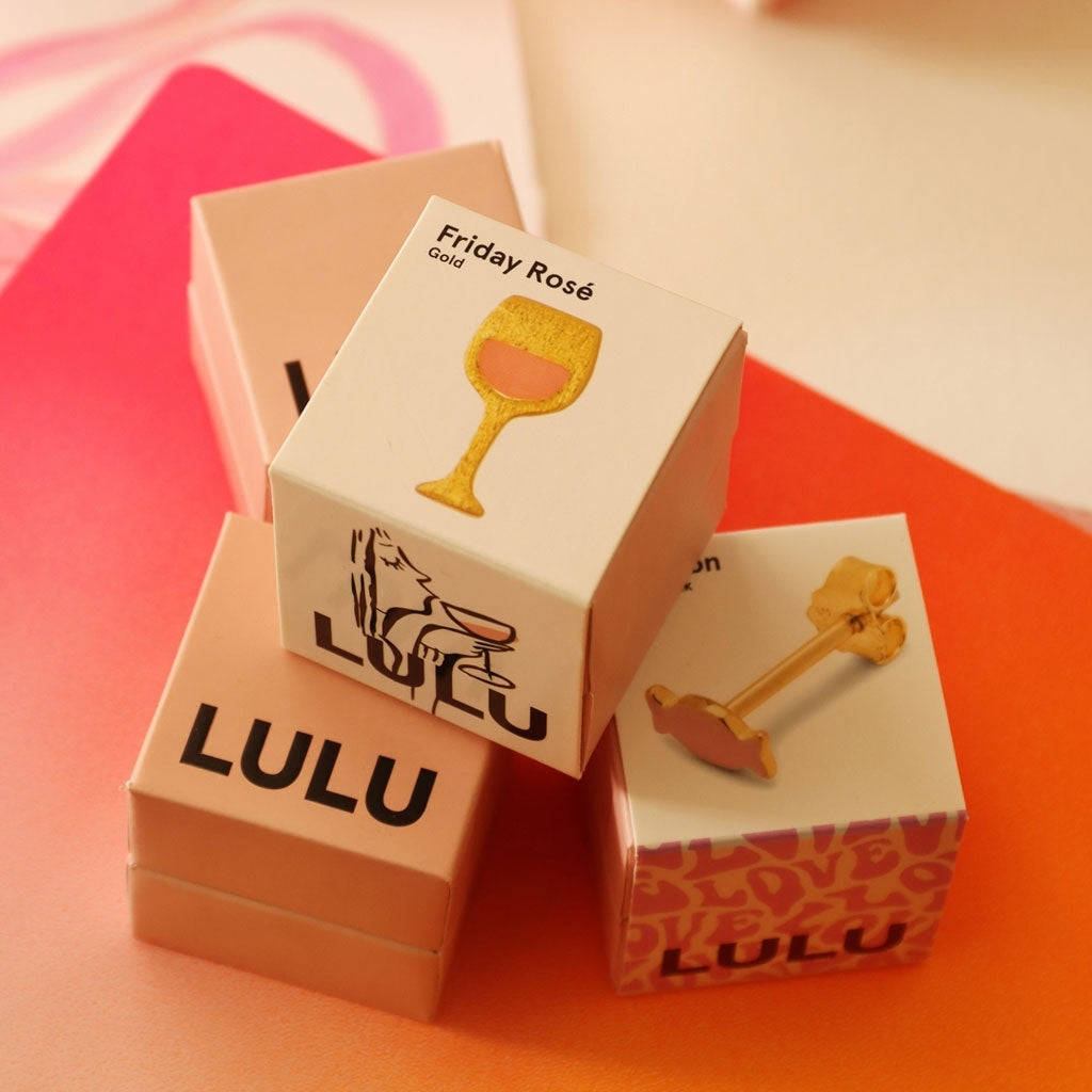 LULU Copenhagen Friday Rosé earring 1 pcs Ear stud, 1 pcs Gold plated