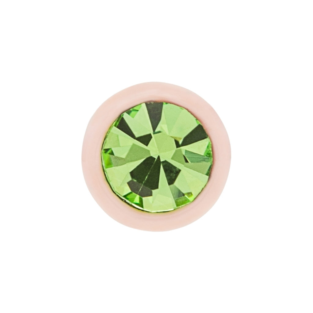 LULU Copenhagen Gala Crystal Round earring 1 pcs Ear stud, 1 pcs Olivine/Silk Light Pink