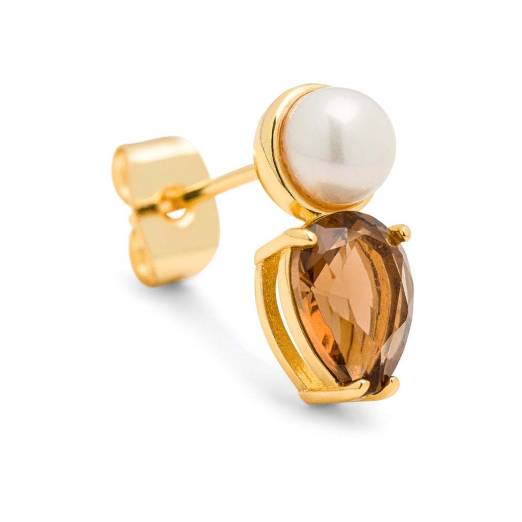 LULU Copenhagen Gala The Drop earring 1 pcs Ear stud, 1 pcs Gold plated