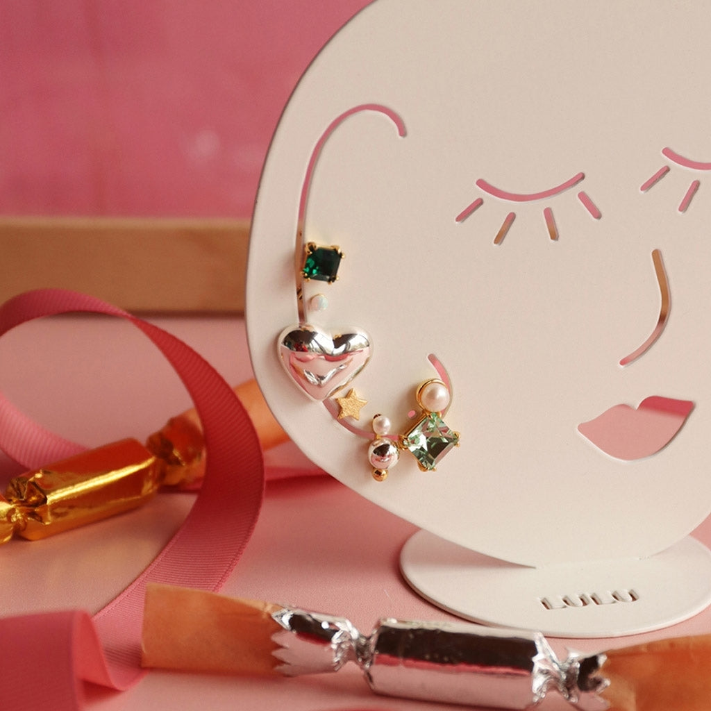 LULU Copenhagen Gala The Square earring 1 pcs Ear stud, 1 pcs Gold plated