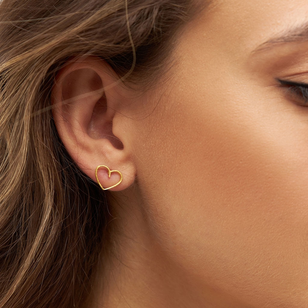 LULU Copenhagen Happy Heart earring 1 pcs Ear stud, 1 pcs Gold plated