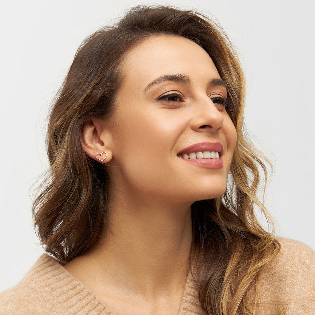 LULU Copenhagen Happy Heart earring 1 pcs Ear stud, 1 pcs Gold plated