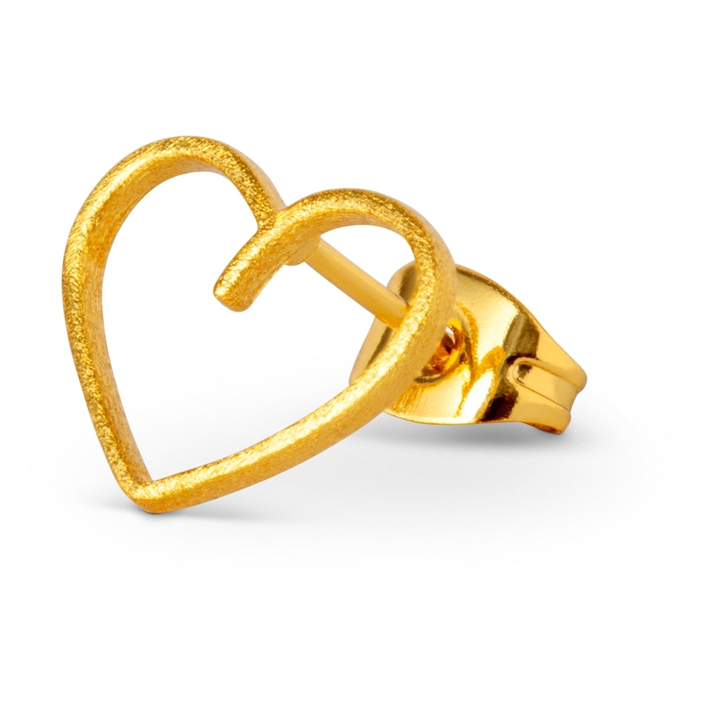 LULU Copenhagen Happy Heart earring 1 pcs Ear stud, 1 pcs Gold plated