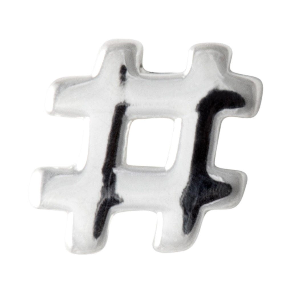 LULU Copenhagen Hashtag earring 1 pcs Ear stud, 1 pcs Silver