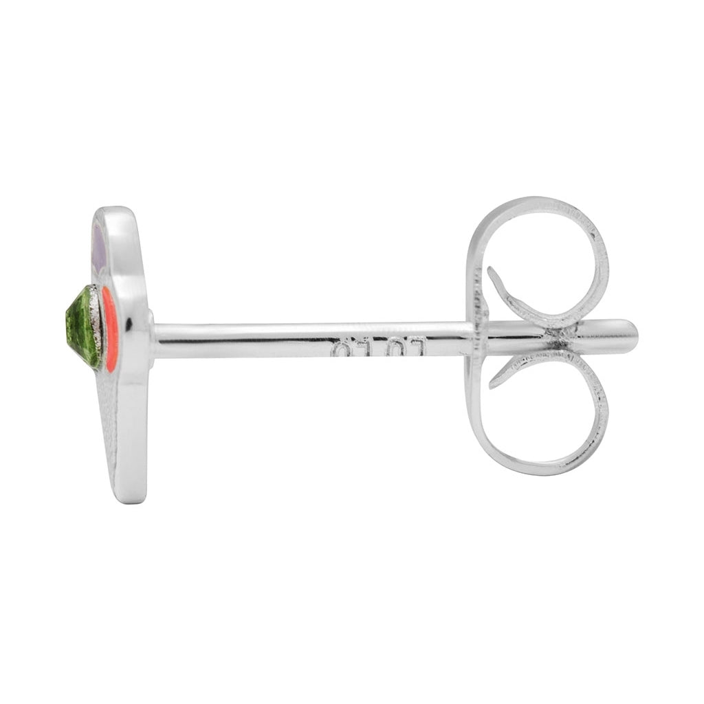 LULU Copenhagen Ice Cone Crystal earring 1 pcs Ear stud, 1 pcs Silver Plated