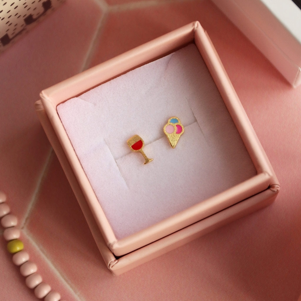 LULU Copenhagen Ice cone earring 1 pcs Ear stud, 1 pcs Gold plated