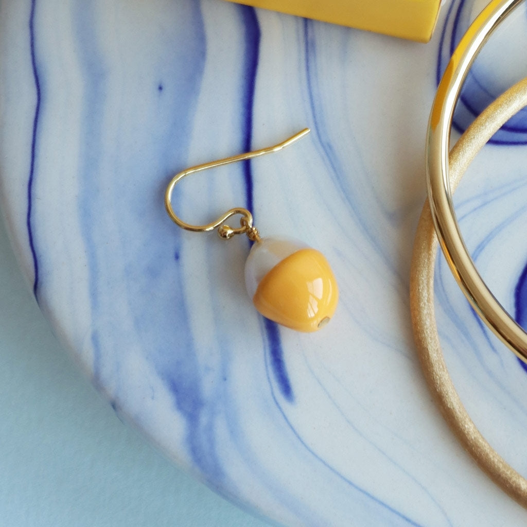 LULU Copenhagen LULU Baroque earring 1 pcs Ear stud, 1 pcs Marigold