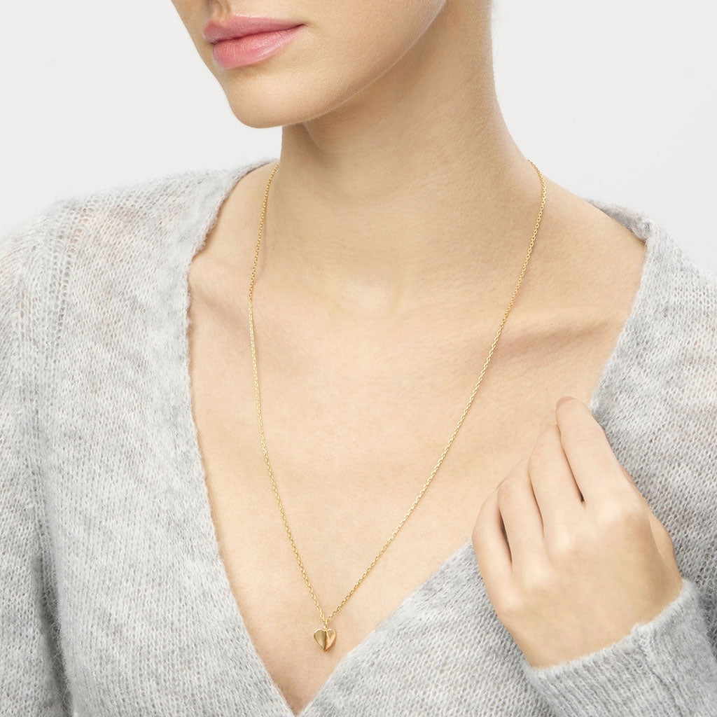 LULU Copenhagen Lemon Heart Necklace Necklaces Silver Plated