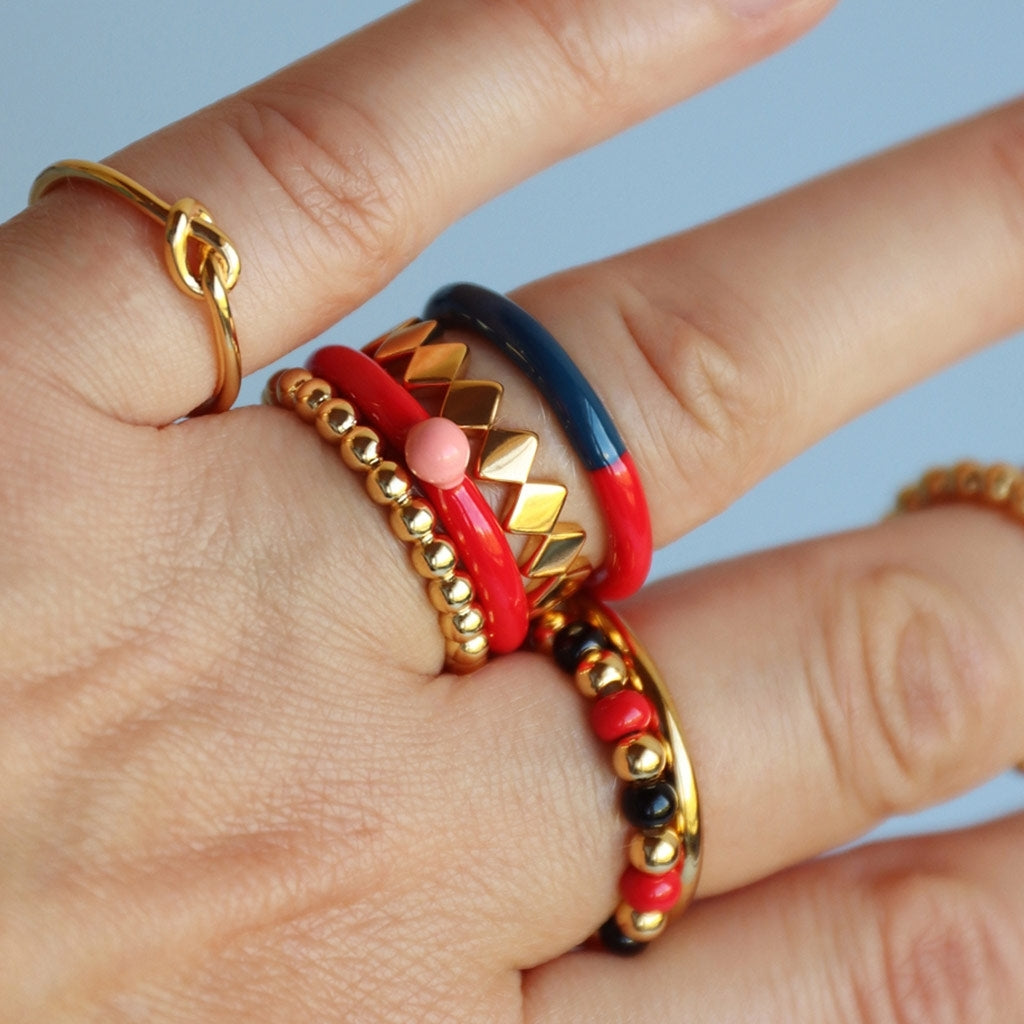 LULU Copenhagen Love Knot Ring gold plated Rings Gold plated