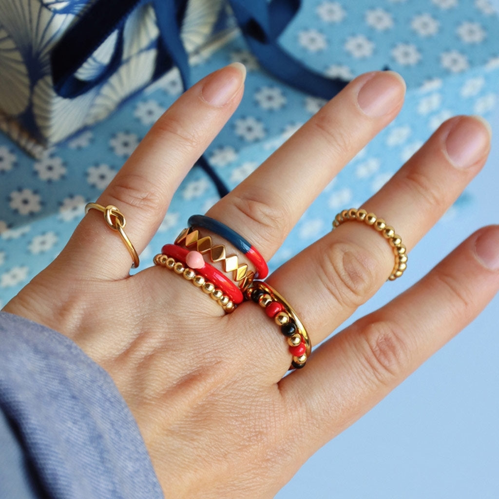 LULU Copenhagen Love Knot Ring gold plated Rings Gold plated