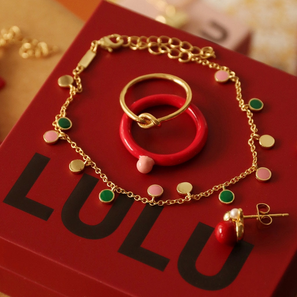 LULU Copenhagen Love Knot Ring gold plated Rings Gold plated