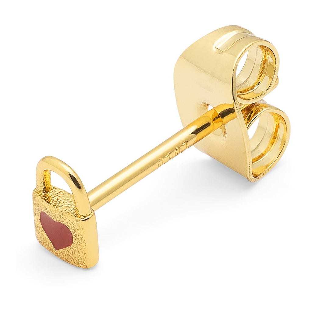 LULU Copenhagen Love Lock earring 1 pcs Ear stud, 1 pcs Gold plated