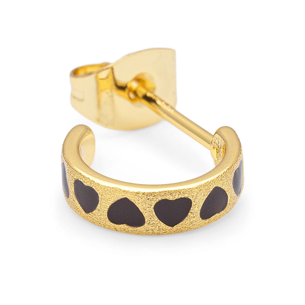 LULU Copenhagen Love Repeat hoops pair - gold plated Hoops Cocoa Powder