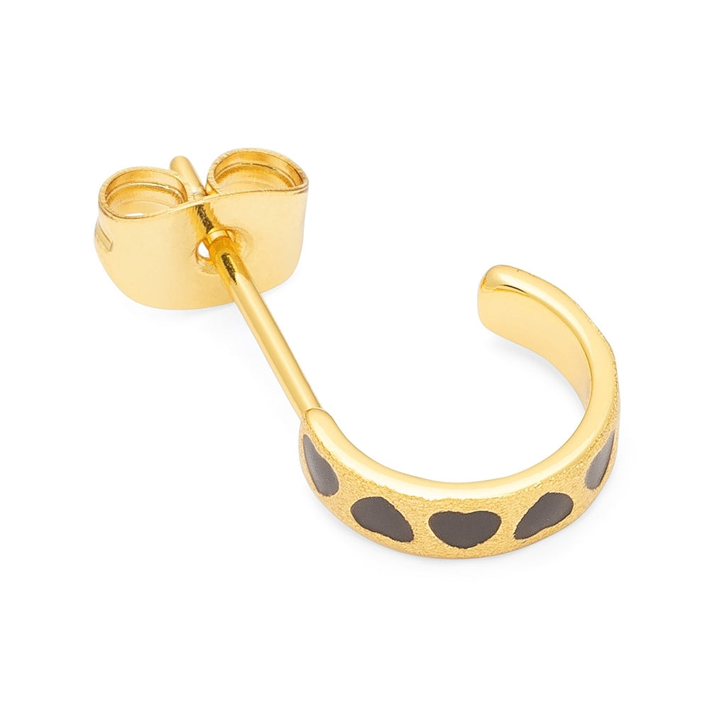 LULU Copenhagen Love Repeat hoops pair - gold plated Hoops Cocoa Powder