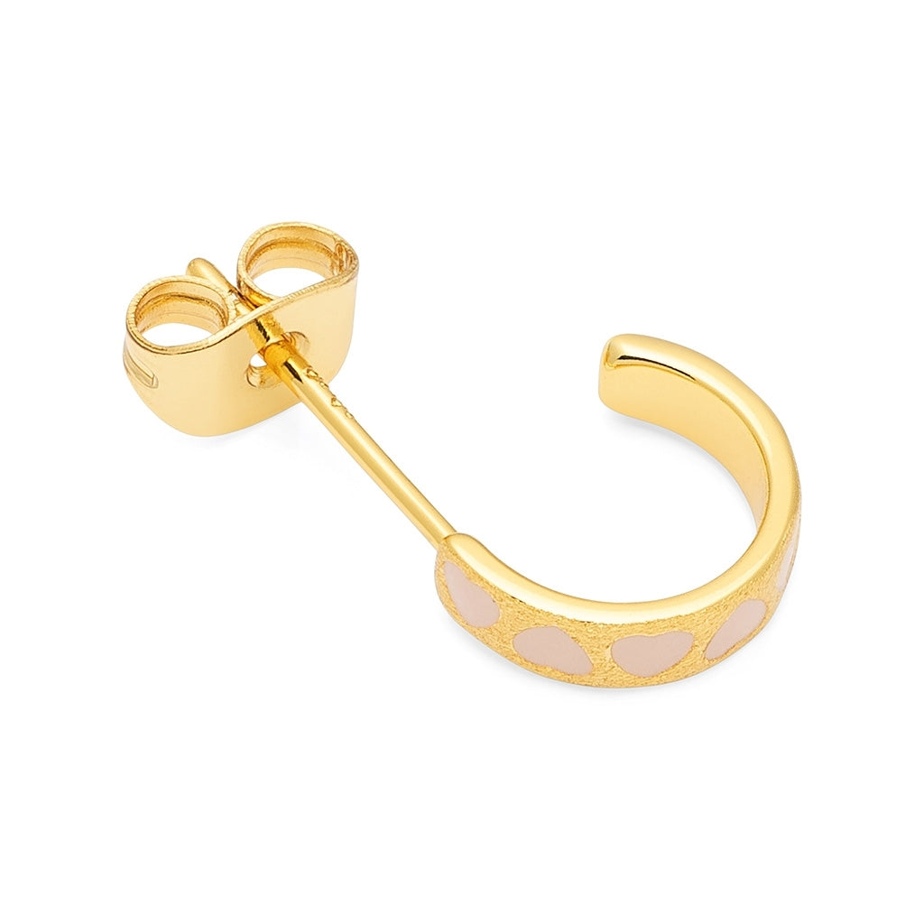 LULU Copenhagen Love Repeat hoops pair - gold plated Hoops Dusty Peach