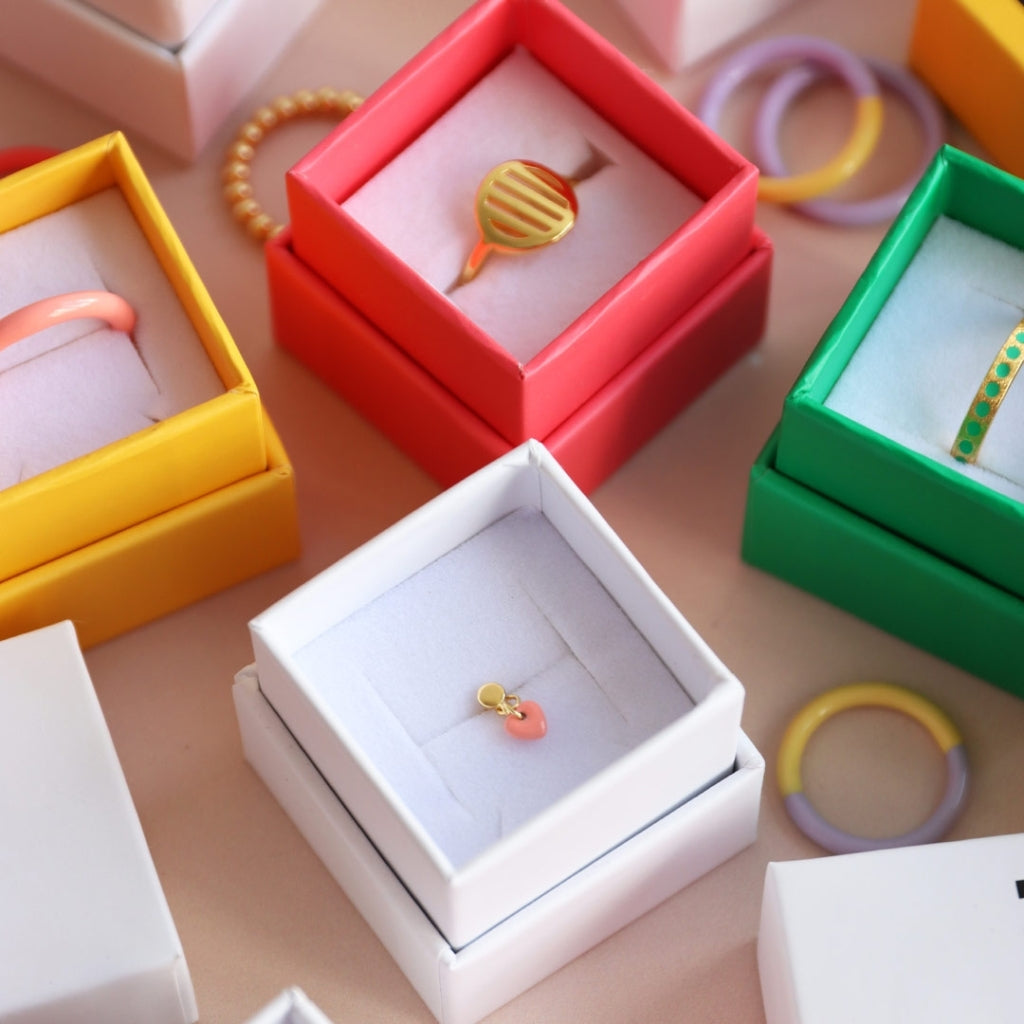 LULU Copenhagen Love U Dangling earring 1 pcs Ear stud, 1 pcs Burnt Coral