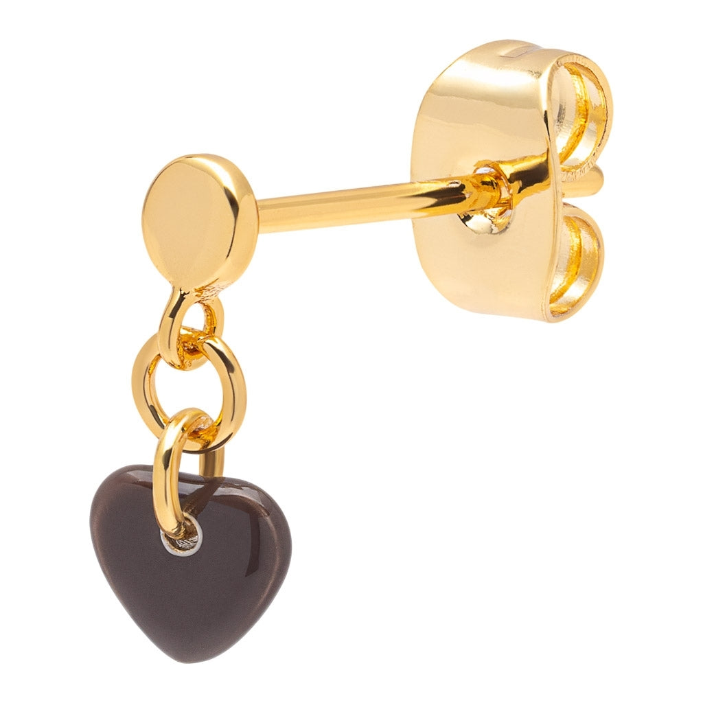 LULU Copenhagen Love U Dangling earring 1 pcs Ear stud, 1 pcs Cocoa Powder