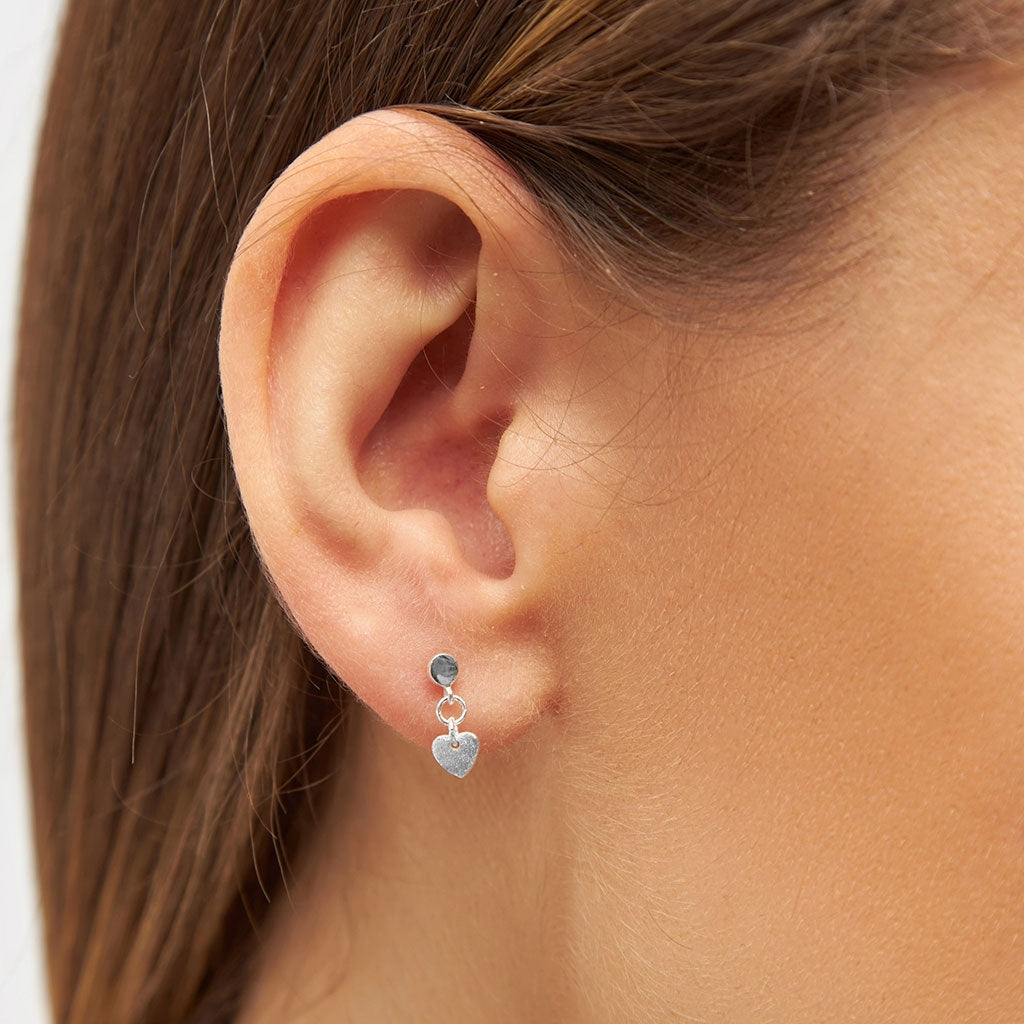 LULU Copenhagen Love U Dangling earring 1 pcs Ear stud, 1 pcs Silver Plated