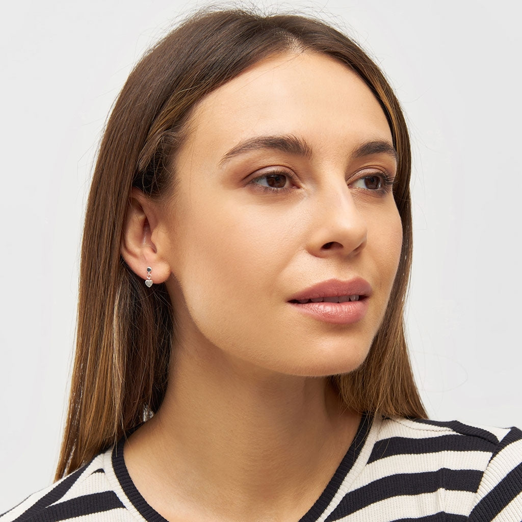 LULU Copenhagen Love U Dangling earring 1 pcs Ear stud, 1 pcs Silver Plated