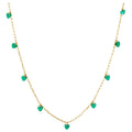 Love U Necklace gold plated - Light Green