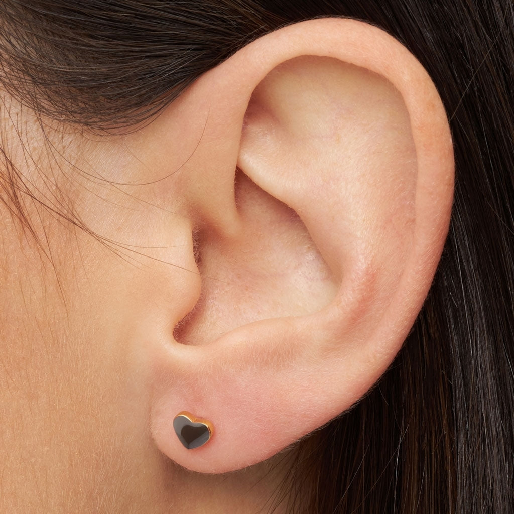 LULU Copenhagen Love U earring 1 pcs Ear stud, 1 pcs Cocoa Powder