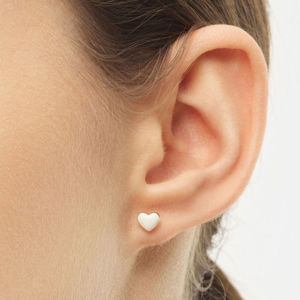 LULU Copenhagen Love U earring 1 pcs Ear stud, 1 pcs Coconut Milk