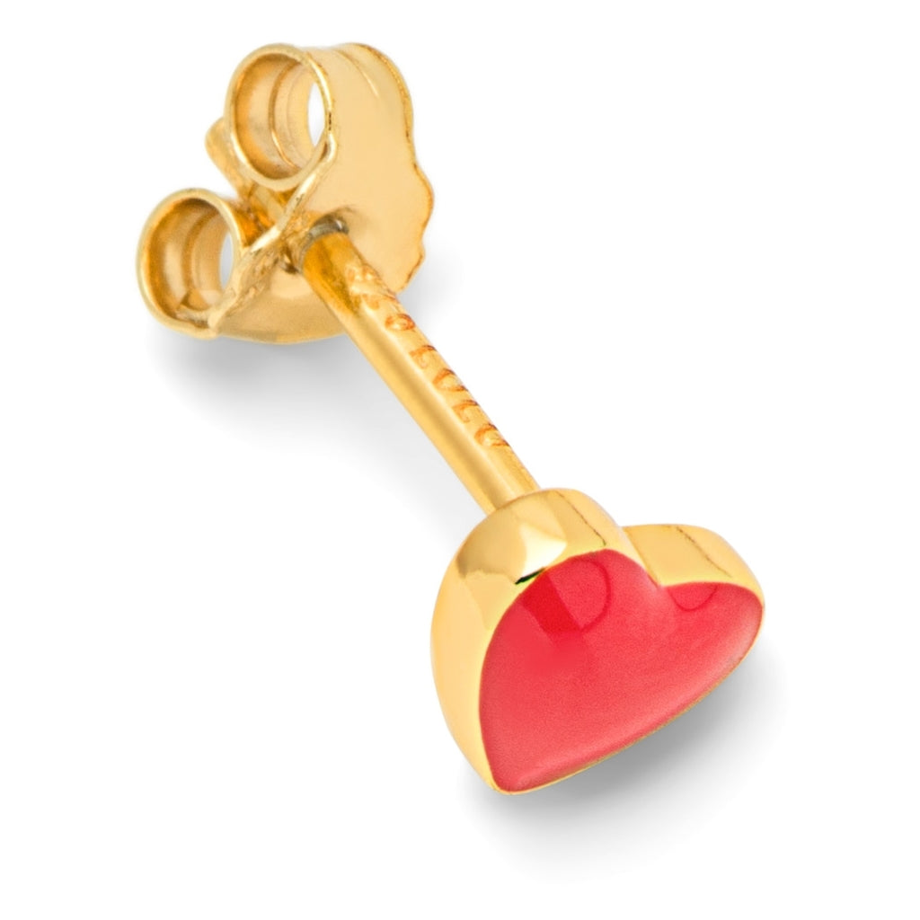 LULU Copenhagen Love U earring 1 pcs Ear stud, 1 pcs Hot Coral
