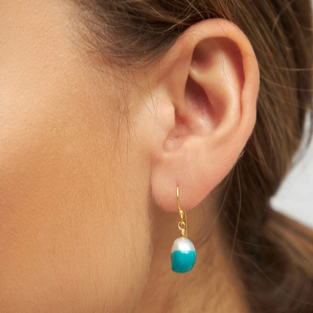 LULU Copenhagen LULU Baroque earring 1 pcs Ear stud, 1 pcs Petrol