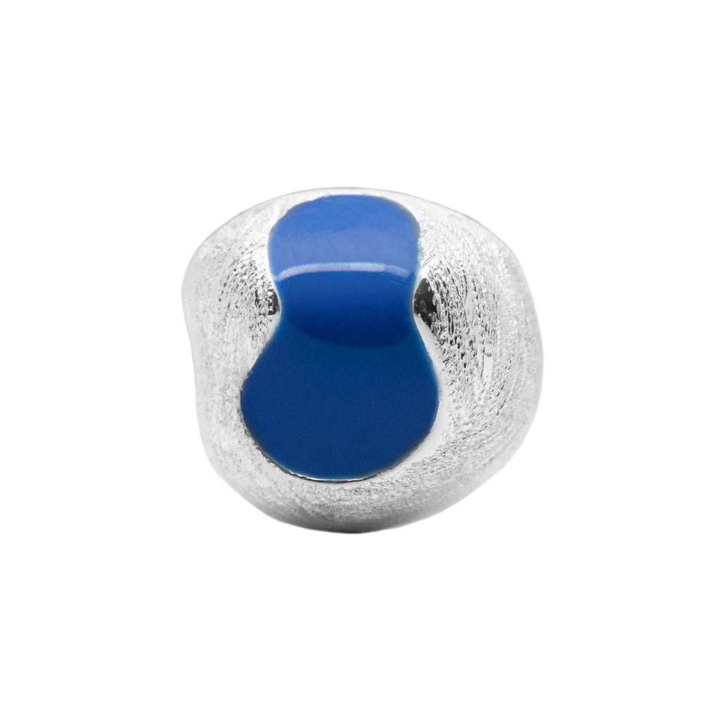 LULU Copenhagen Magic Stone earring 1 pcs silver plated Ear stud, 1 pcs Dazzling Blue