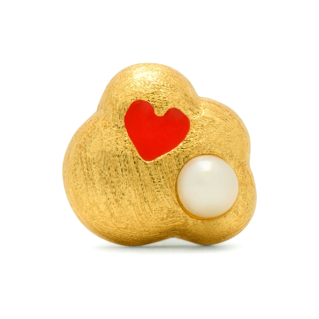 LULU Copenhagen Magic Stone Heart earring 1 pcs Ear stud, 1 pcs Gold plated