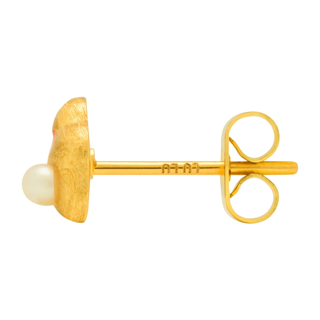 LULU Copenhagen Magic Stone Heart earring 1 pcs Ear stud, 1 pcs Gold plated