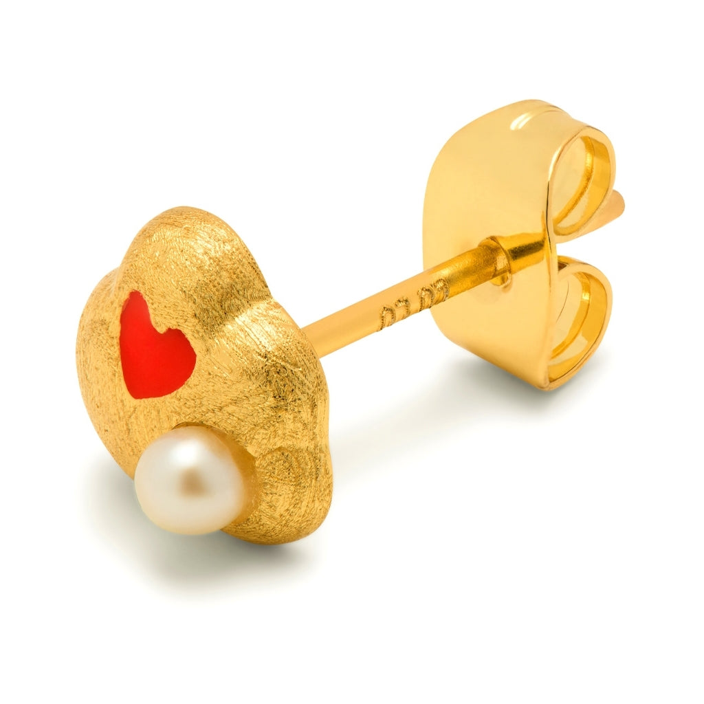 LULU Copenhagen-Magic Stone Heart earring pcs-{StyleType