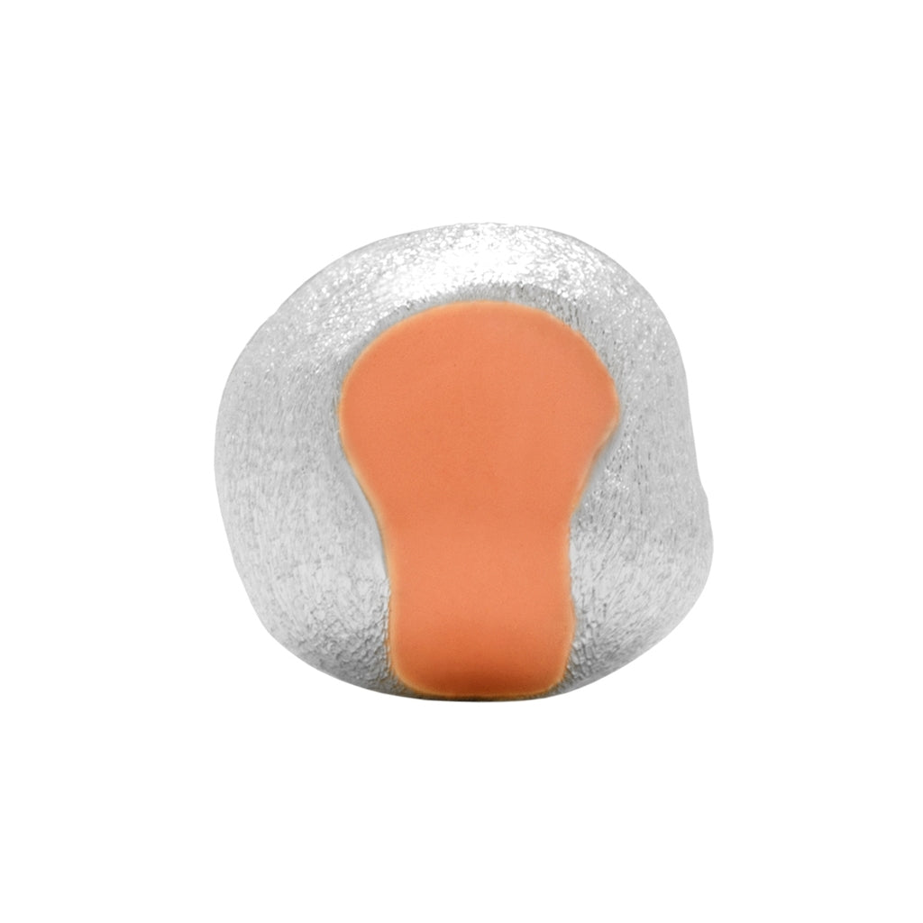 LULU Copenhagen Magic Stone earring 1 pcs silver plated Ear stud, 1 pcs Burnt Coral