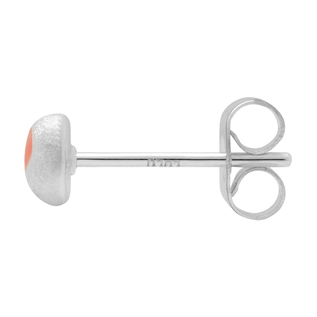LULU Copenhagen Magic Stone earring 1 pcs silver plated Ear stud, 1 pcs Burnt Coral