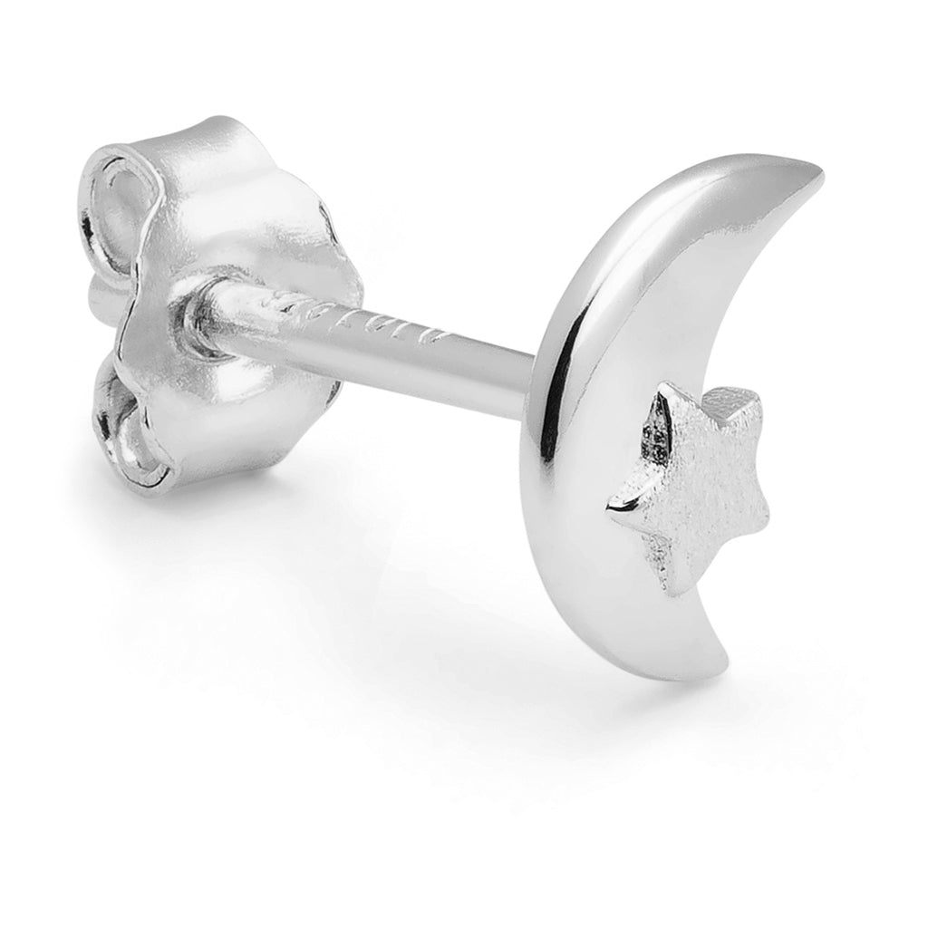 LULU Copenhagen Moon & Star earring 1 pcs Ear stud, 1 pcs Silver