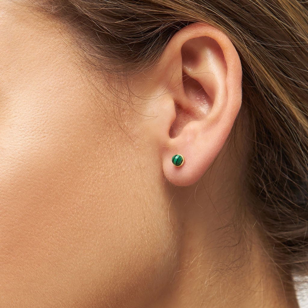 LULU Copenhagen Natural Stone earring 1 pcs Ear stud, 1 pcs Green