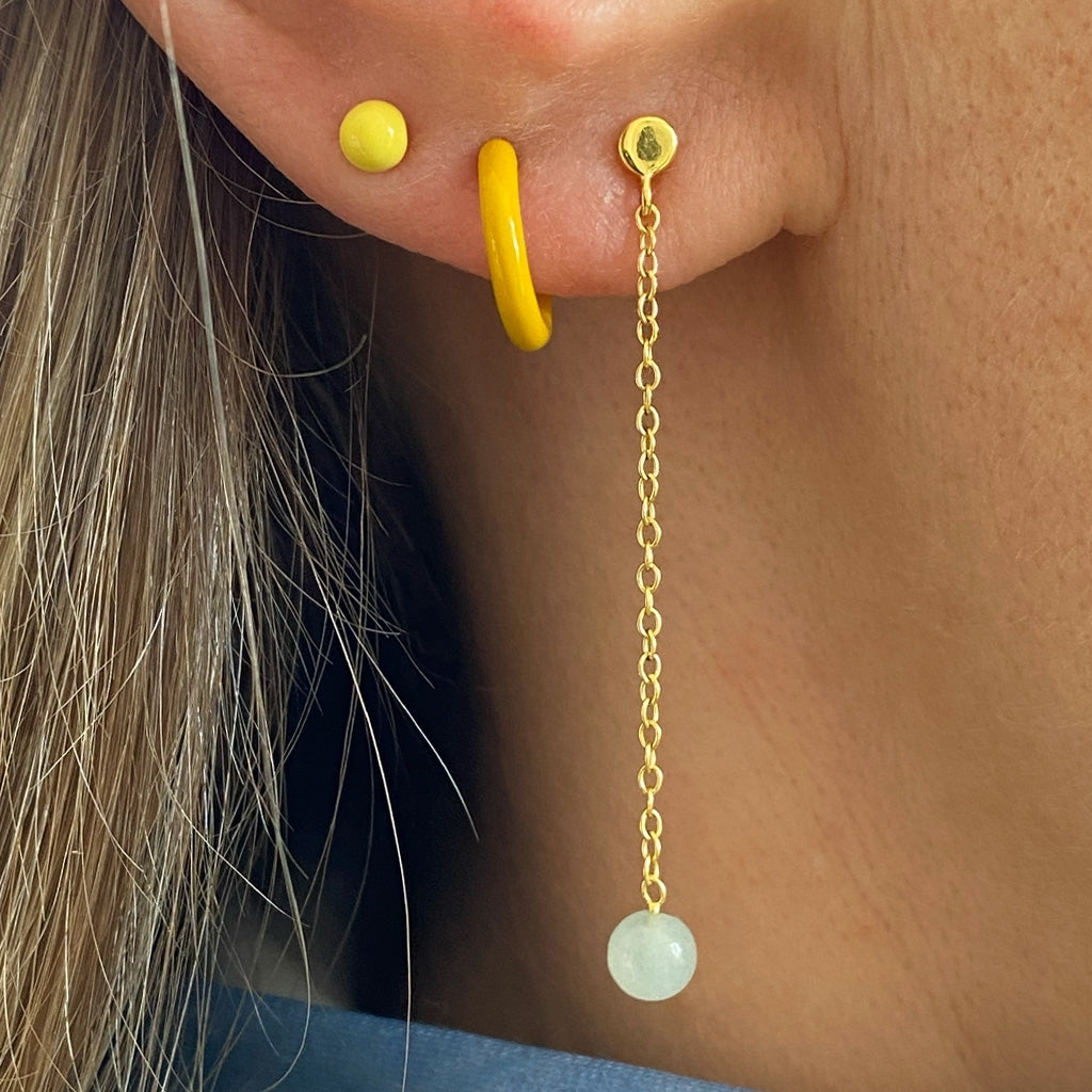LULU Copenhagen Natural Stone Chain earring 1 pcs Ear stud, 1 pcs
