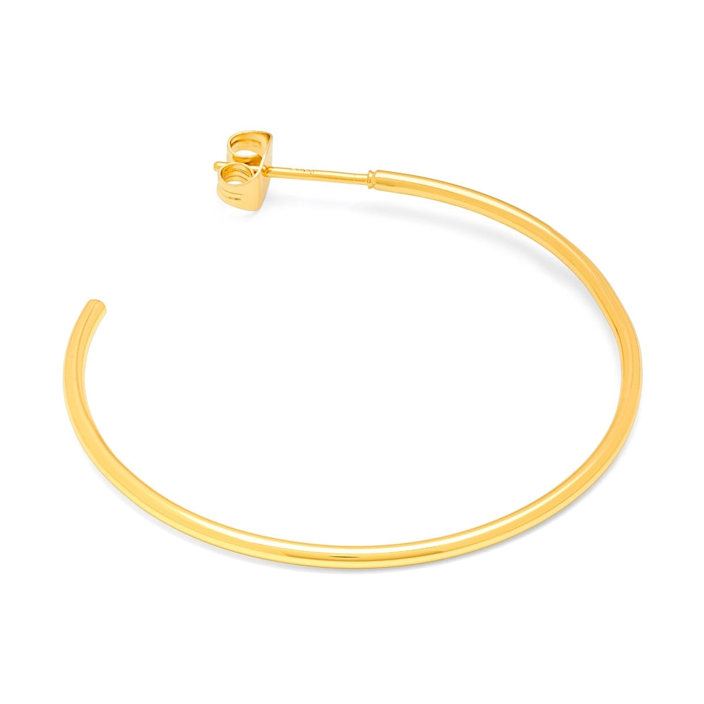 LULU Copenhagen Non Hoops Large pair Hoops Gold plated