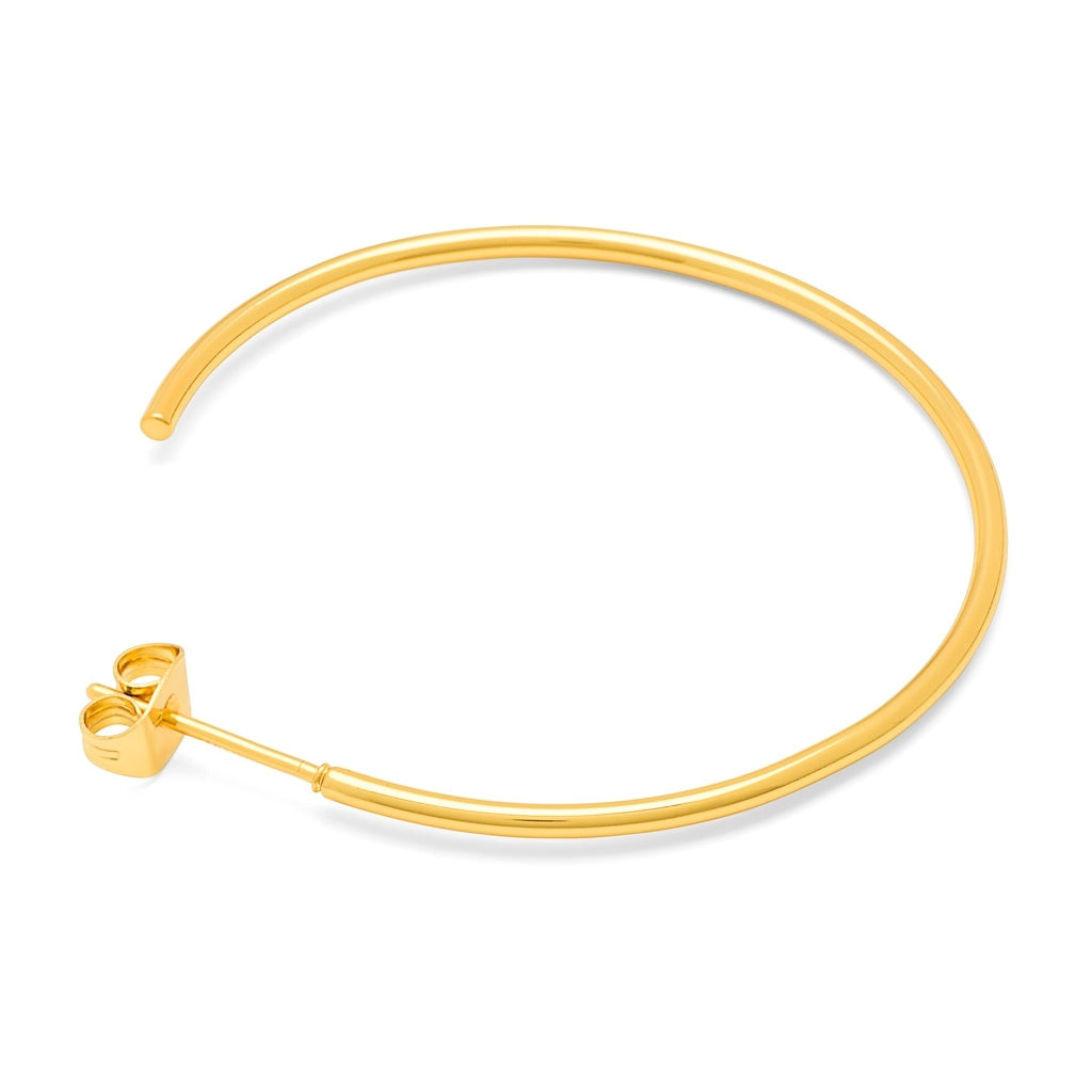 LULU Copenhagen Non Hoops Large pair Hoops Gold plated