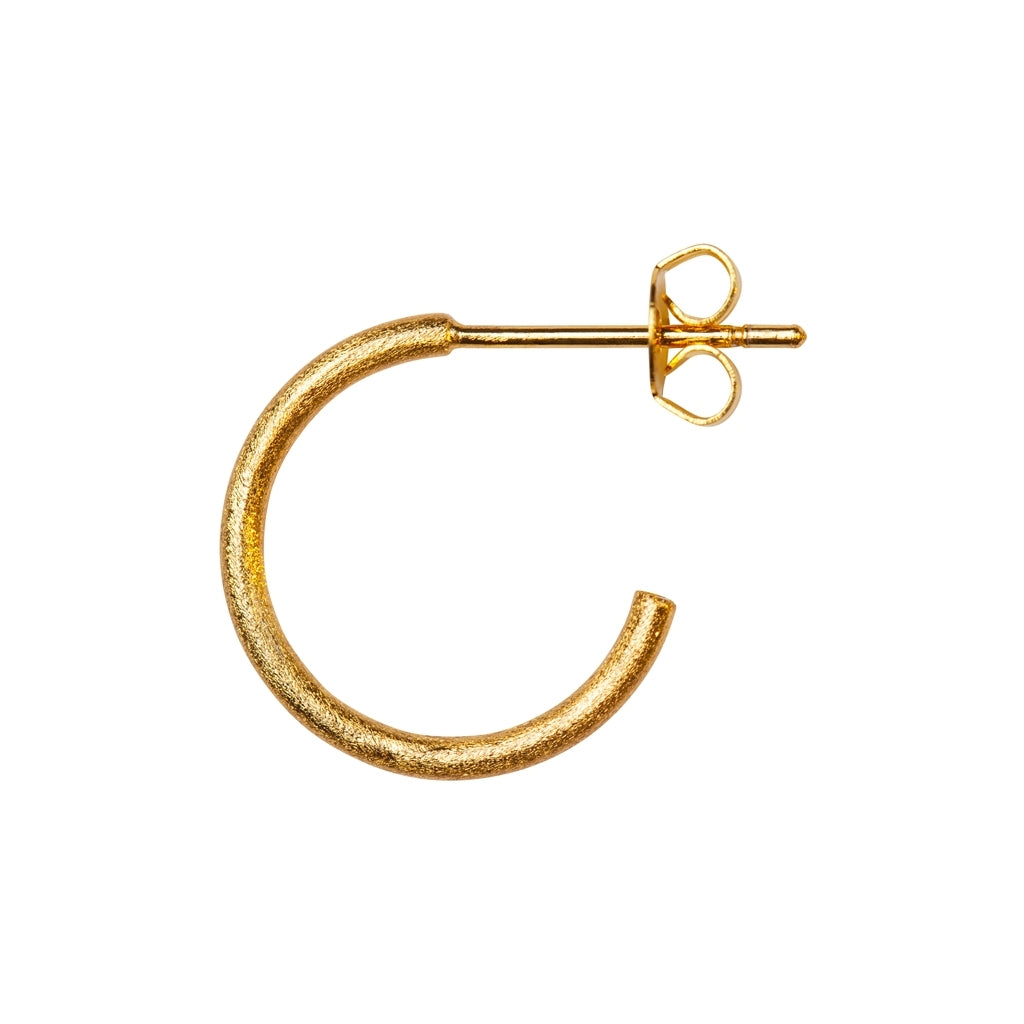 LULU Copenhagen Non Hoops Small pair Hoops Gold plated