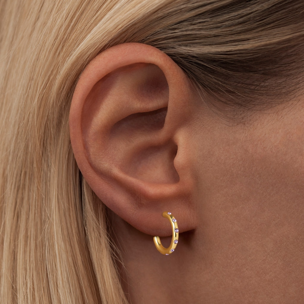 LULU Copenhagen OMG Hoops Small pair gold plated Hoops